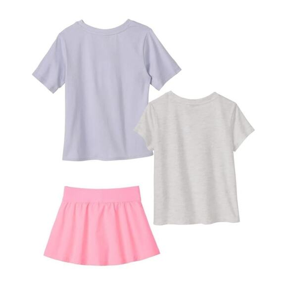 PUMA Kid Girls' 3-piece Active Set Size 2T Pink Purple Two T-Shirts Skort NEW - Picture 5 of 5